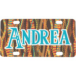 Tribal Ribbons Mini / Bicycle License Plate (4 Holes) (Personalized)