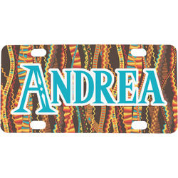 Tribal Ribbons Mini / Bicycle License Plate (4 Holes) (Personalized)