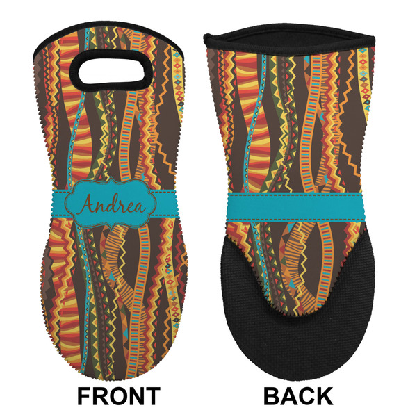 African Ribbons Neoprene Oven Mitt (Front & Back)