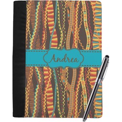Tribal Ribbons Notebook Padfolio - Large w/ Name or Text