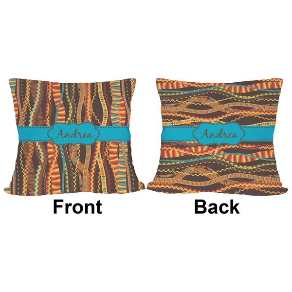 African Ribbons Outdoor Pillow - 20x20
