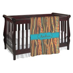 Tribal Ribbons Baby Blanket (Single Sided) (Personalized)