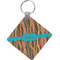 Tribal Ribbons Diamond Plastic Keychain w/ Name or Text