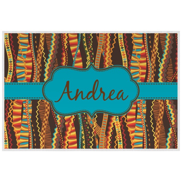 Custom Tribal Ribbons Laminated Placemat w/ Name or Text