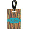 Tribal Ribbons Plastic Luggage Tag - Rectangular w/ Name or Text