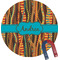 African Ribbons Personalized Round Fridge Magnet