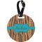 African Ribbons Personalized Round Luggage Tag