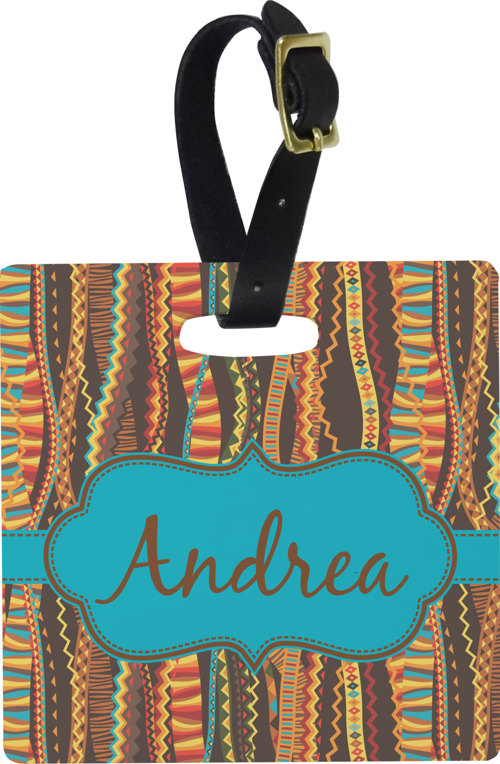 Custom Tribal Ribbons Plastic Luggage Tag (Personalized) YouCustomizeIt