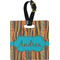 African Ribbons Personalized Square Luggage Tag