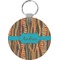 Tribal Ribbons Round Plastic Keychain (Personalized)