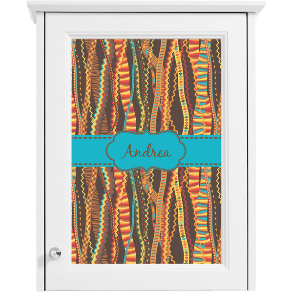 African Ribbons Single White Cabinet Decal
