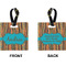 African Ribbons Square Luggage Tag (Front + Back)