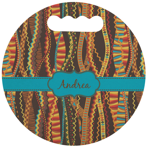 Custom Tribal Ribbons Stadium Cushion (Round) (Personalized)