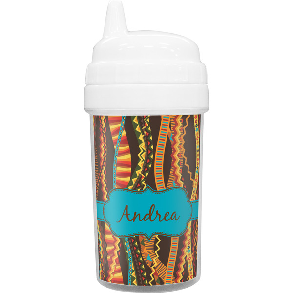 Custom Tribal Ribbons Sippy Cup (Personalized)