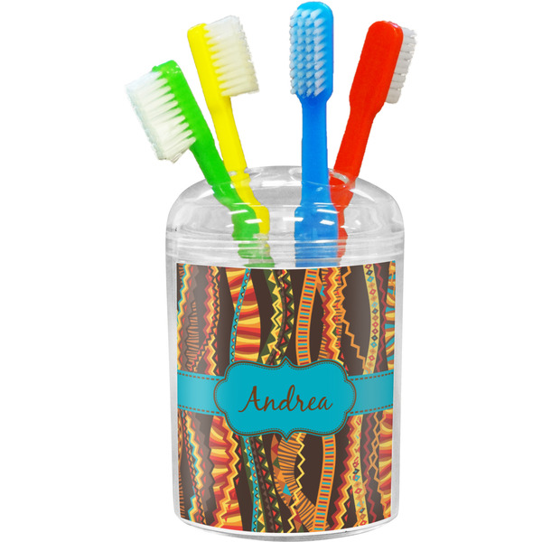 Custom Tribal Ribbons Toothbrush Holder (Personalized)