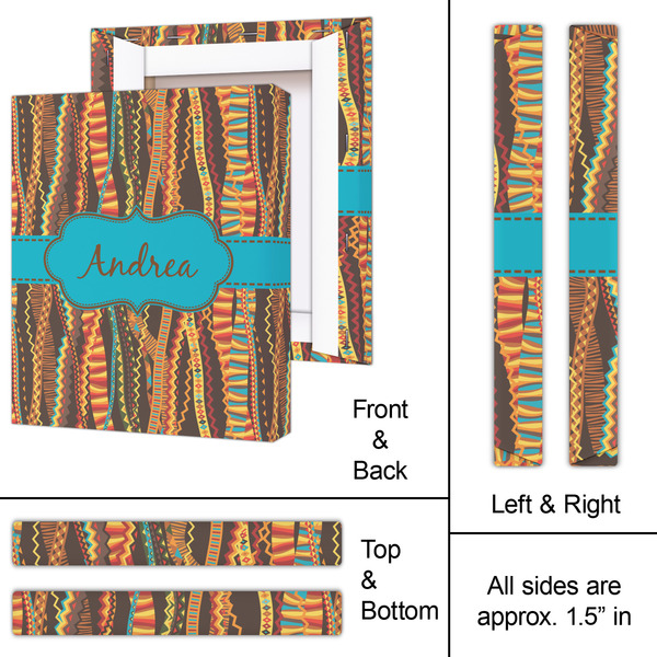 Tribal Ribbons 11x14 - Canvas Print - Approval