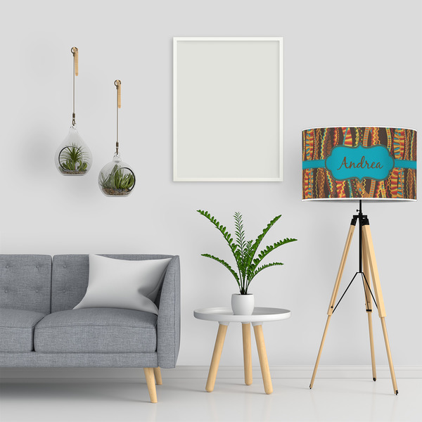 Tribal Ribbons 12" Drum Lampshade - LIFESTYLE