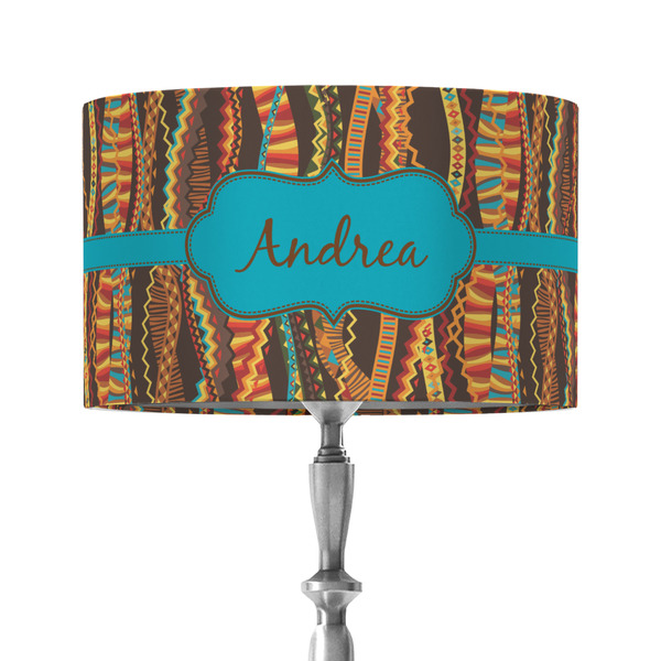 Custom Tribal Ribbons 12" Drum Lamp Shade - Fabric (Personalized)