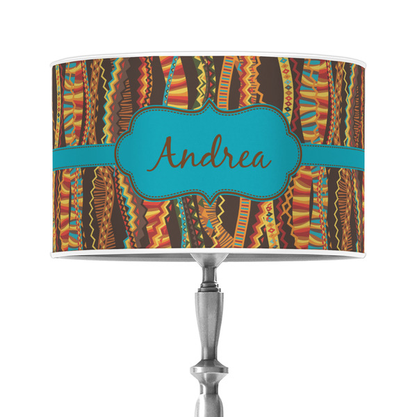 Custom Tribal Ribbons 12" Drum Lamp Shade - Poly-film (Personalized)