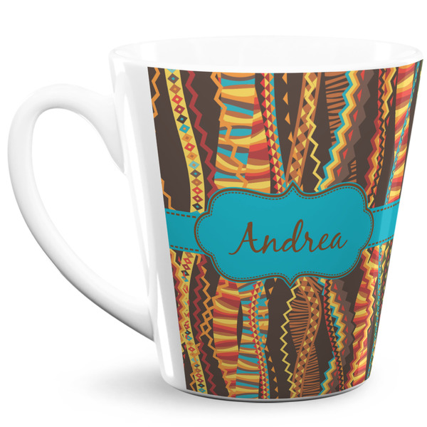 Custom Tribal Ribbons 12 Oz Latte Mug (Personalized)