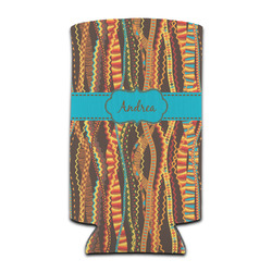 Tribal Ribbons Can Cooler (tall 12 oz) (Personalized)