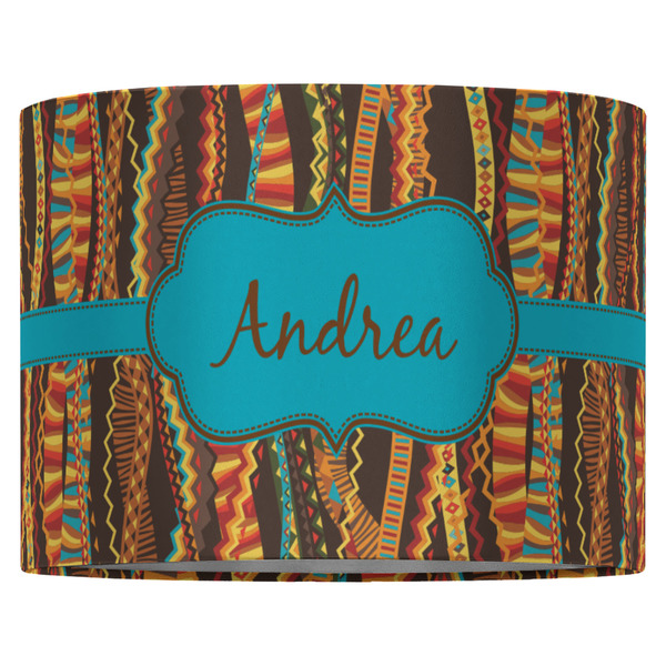 Tribal Ribbons 16" Drum Lampshade - FRONT (Fabric)