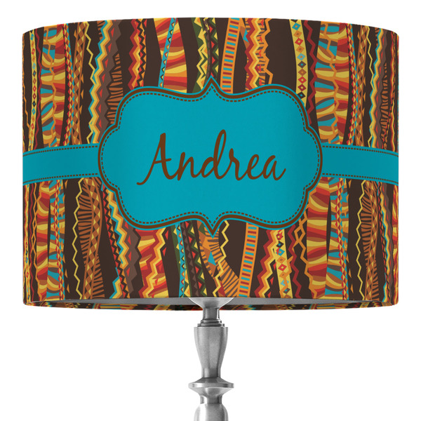Custom Tribal Ribbons 16" Drum Lamp Shade - Fabric (Personalized)