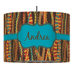 Tribal Ribbons 16" Drum Pendant Lamp - Fabric (Personalized)