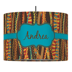 Tribal Ribbons Drum Pendant Lamp (Personalized)