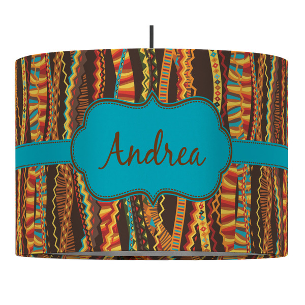 Tribal Ribbons 16" Drum Lampshade - PENDANT (Fabric)