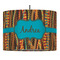 Tribal Ribbons 16" Drum Pendant Lamp - Fabric (Personalized)