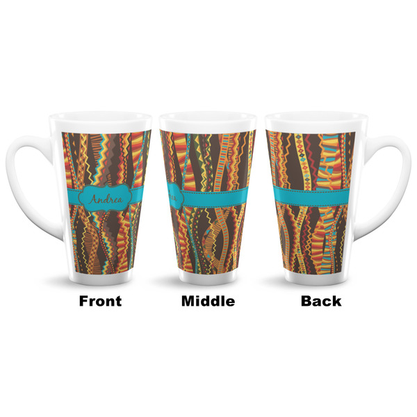 Tribal Ribbons 16 Oz Latte Mug - Approval