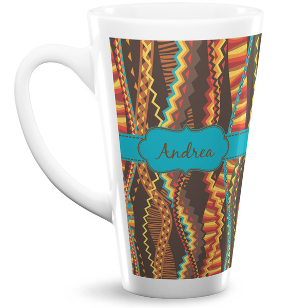 Custom Tribal Ribbons Latte Mug (Personalized)