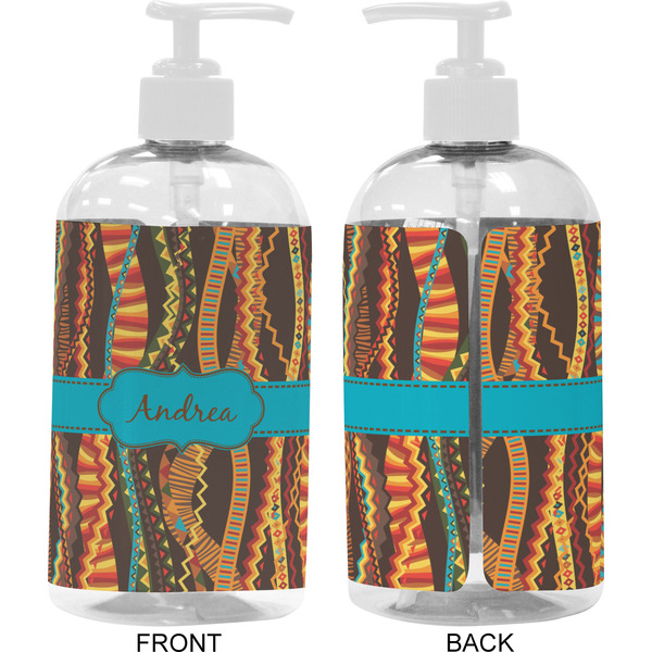 Tribal Ribbons 16 oz Plastic Liquid Dispenser- Approval- White