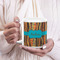Tribal Ribbons 20oz Coffee Mug - LIFESTYLE