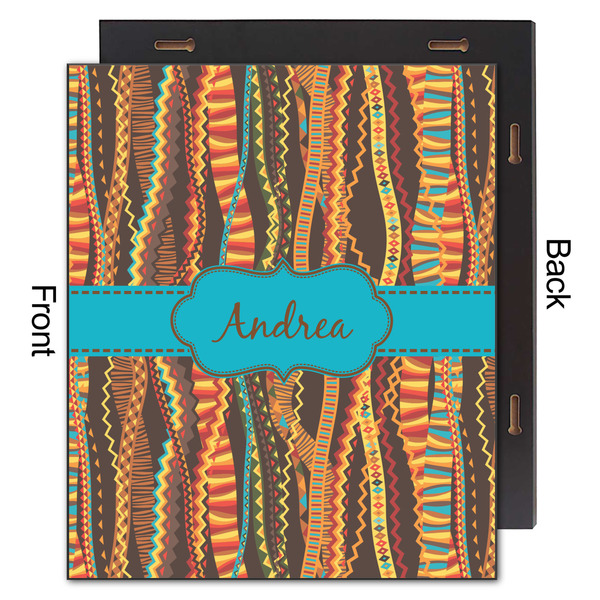 Tribal Ribbons 20x24 Wood Print - Front & Back View