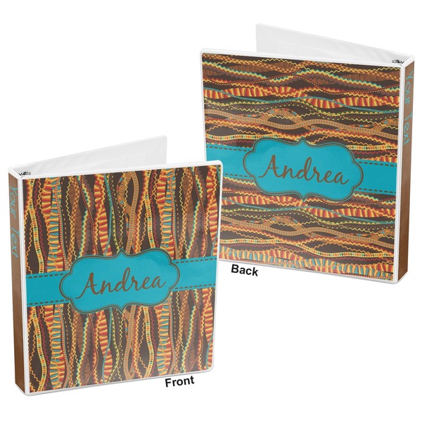 Tribal Ribbons 3-Ring Binder Front and Back