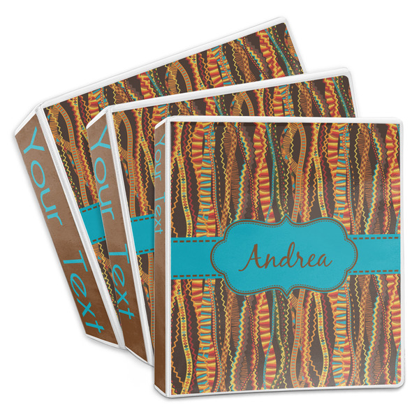 Custom Tribal Ribbons 3-Ring Binder (Personalized)