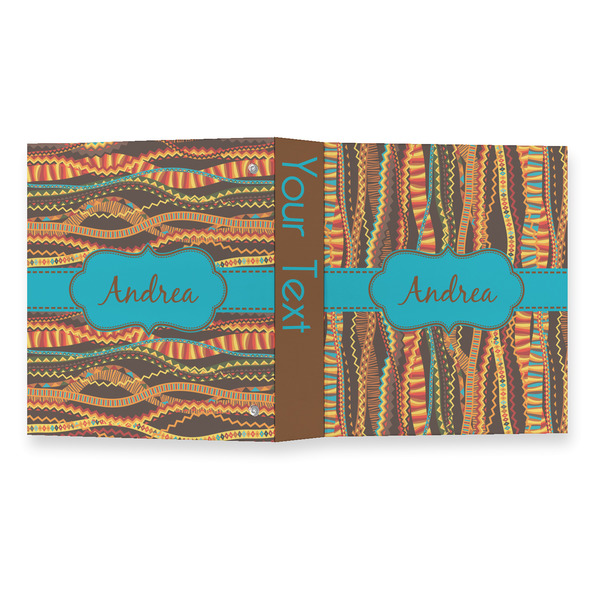 Tribal Ribbons 3 Ring Binders - Full Wrap - 1" - OPEN OUTSIDE
