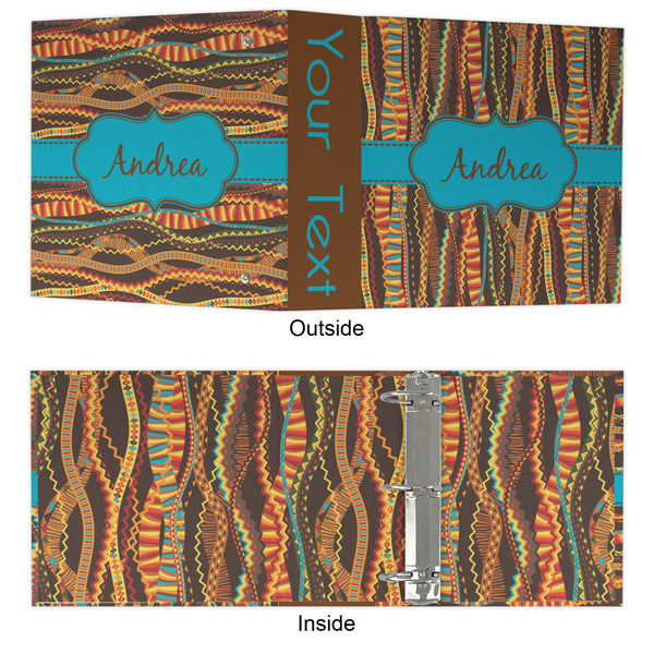 Tribal Ribbons 3 Ring Binders - Full Wrap - 3" - APPROVAL
