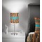 Tribal Ribbons 7 inch drum lamp shade - in room