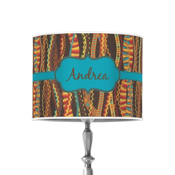 Tribal Ribbons 8" Drum Lampshade - ON STAND (Poly Film)
