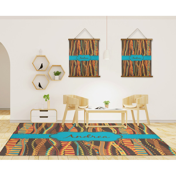 Tribal Ribbons 8'x10' Indoor Area Rugs - IN CONTEXT