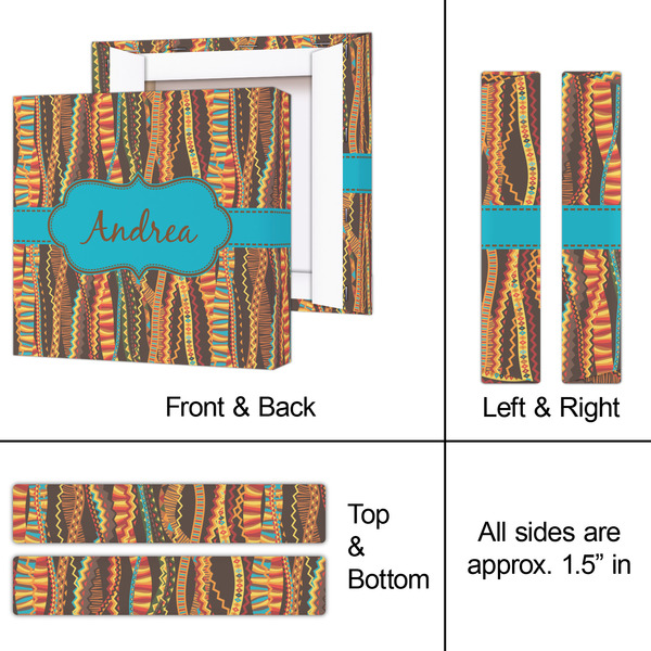 Tribal Ribbons 8x8 - Canvas Print - Approval