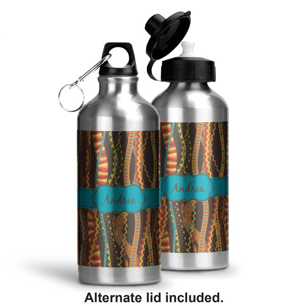 Tribal Ribbons Aluminum Water Bottle - Alternate lid options