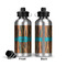 Tribal Ribbons Aluminum Water Bottle - Front and Back