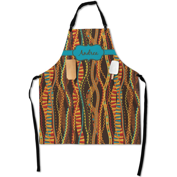 Custom Tribal Ribbons Apron With Pockets w/ Name or Text