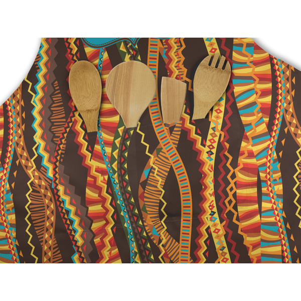 Tribal Ribbons Apron - Pocket Detail with Props