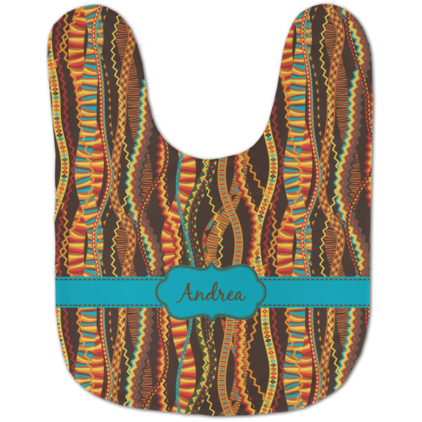 Tribal Ribbons Baby Bib - AFT flat
