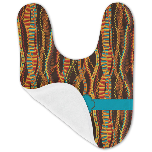 Tribal Ribbons Baby Bib - AFT folded